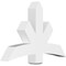 Ekena Millwork Alberta Architectural Grade PVC Gable Bracket, 48"W x 32"H x 6"D x 6"F, 16/12 Pitch GBP048X32X0606ALB00 - alternate 1